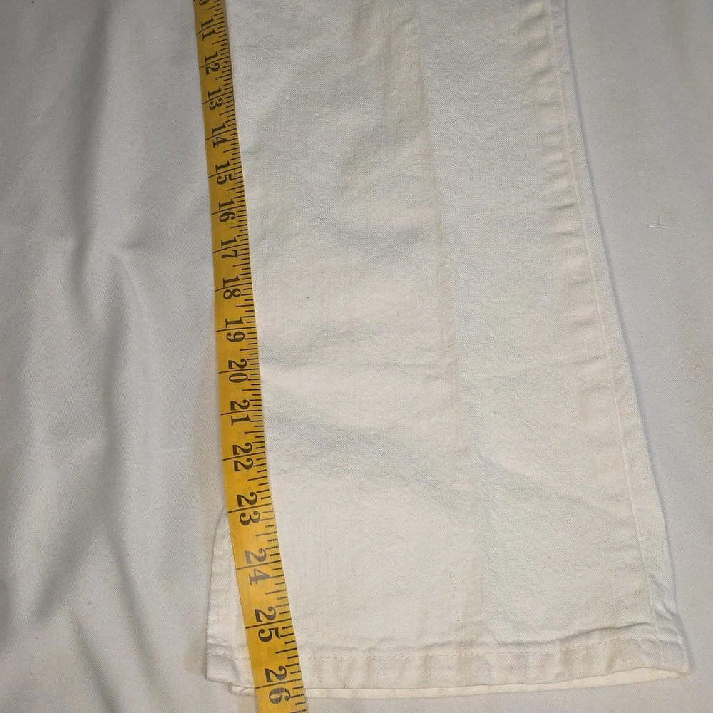 Vintage Guess Women's White  Straight Leg Jeans